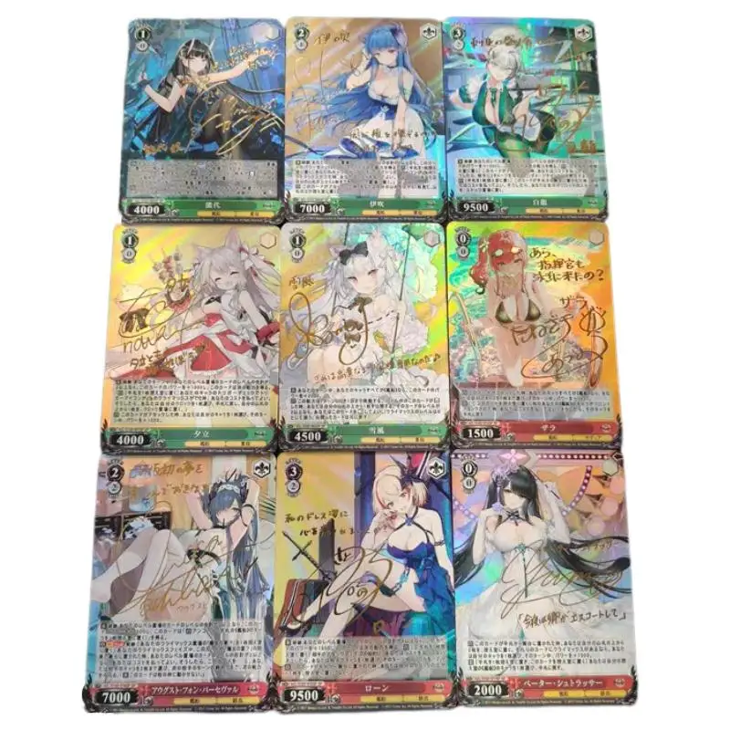 88*63mm de Anime Juego de Azur Carril WS La Firma de la Tarjeta Flash de Mikasa Akagi Kaga Amagi Taihou Coleccionables del Juego de Anime de la Tarjeta de Regalo de Juguetes Imagen 0