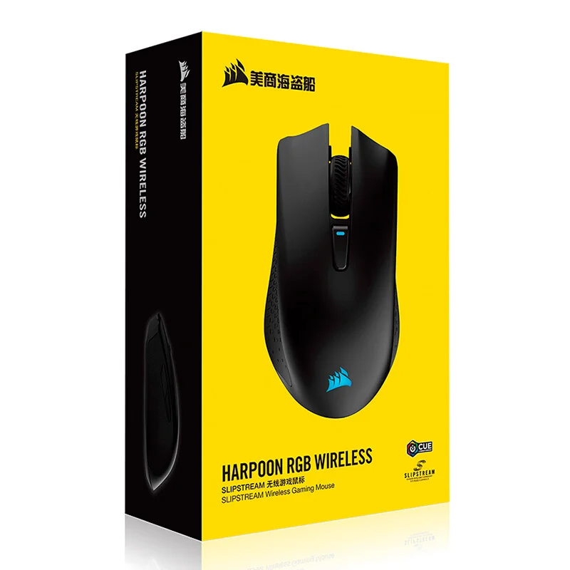 CORSAIR ARPÓN RGB INALÁMBRICO, Inalámbrico Recargable Gaming Mouse con ESTELA, Tecnología, Negro, con Retroiluminación LED RGB, 10000 DPI Imagen 0