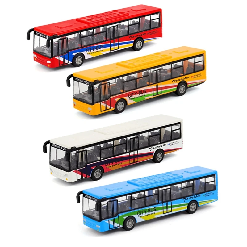 Exquisito de Alta Calidad con el Autobús Tire hacia Atrás de la Función de Simular Modelos de Autobuses de más de 3 Años de Edad, los Niños los Niños y las Niñas Imagen 0