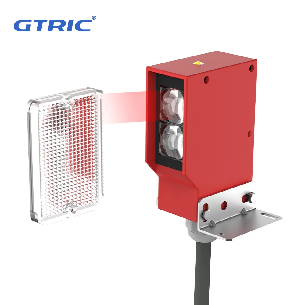 GTRIC Fotoeléctrico Sensor Retro-reflectivo Plaza Photoell Interruptor de Infrarrojos IP67 resistente al agua 24-220V AC DC Universal de los 10m de Distancia Imagen 0