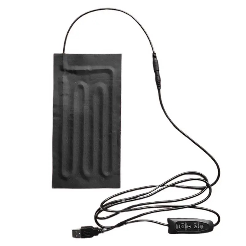 La Fibra de carbono Almohadilla de Carga USB el Vientre de la Cintura alfombra de Calentamiento Temperatura Ajustable de la Ropa Almohadillas de Calefacción Para el Cuello Y la Espalda Imagen 0