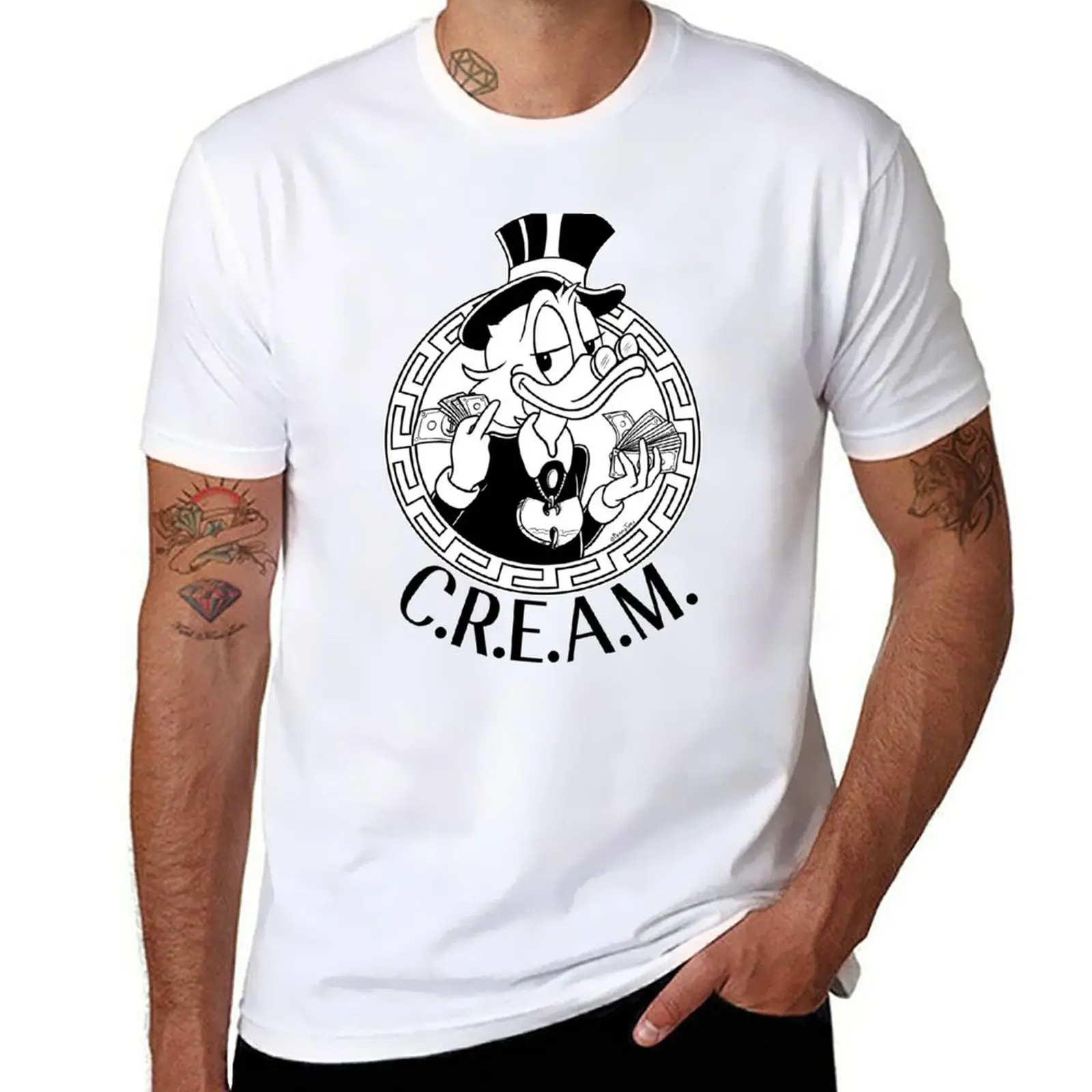 Nueva C. R. E. A. M. T-Shirt kawaii ropa de manga Corta de verano de la parte superior de peso pesado de camisetas para los hombres Imagen 0