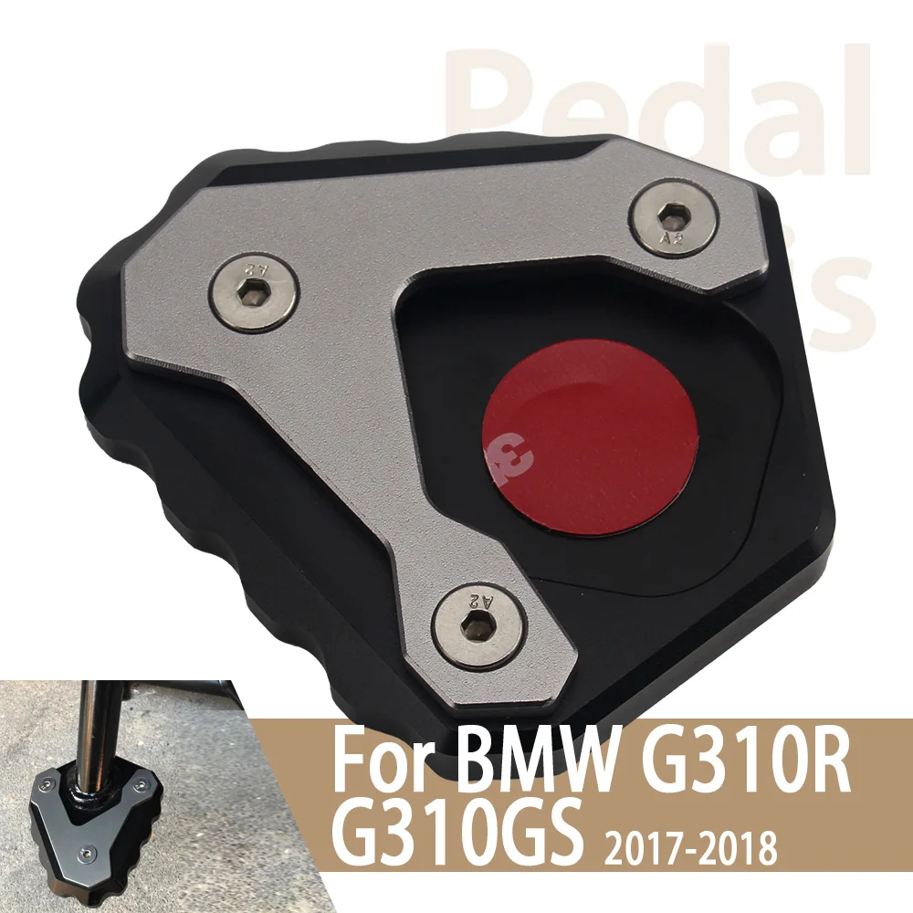 Para BMW G310GS G310R G310 GS/R 2017 2018 de la Motocicleta del CNC Soporte de Pie Soporte de Lado la Extensión de la Almohadilla de la Placa de Soporte Ampliar Stand Imagen 0