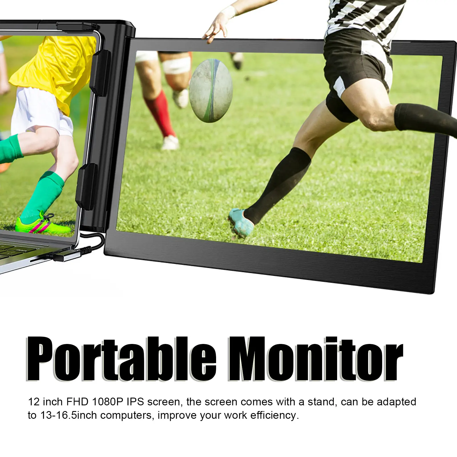 Portátil Extensor de 12 Pulgadas Portátil Monitor de Tipo C Mini HD Interfaz Multimedia de FHD 1080P para 13-16.5 pulgadas de ordenadores Portátiles Imagen 0