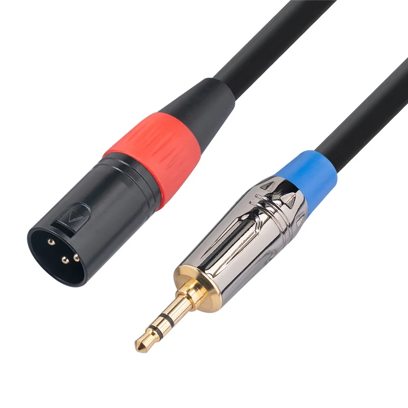 3-Pin XLR Plug 6.35 Mm Adaptador de Enchufe Macho Enchufe del Cable de Audio Estéreo Adaptador de Micrófono para Mezclador Amplificador de Altavoz Imagen 1