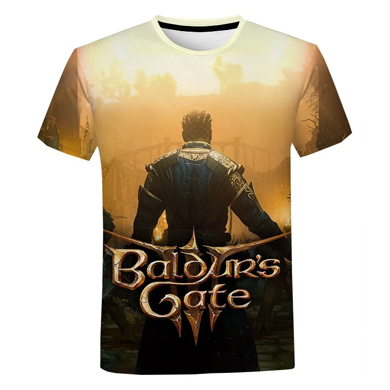 Camisetas Juego de Baldur Gate 3 Impresión en 3D de los Hombres de Verano Tees de la Calle O de Cuello de Manga Corta Camiseta de gran tamaño de las Mujeres Tops de niños Imagen 1