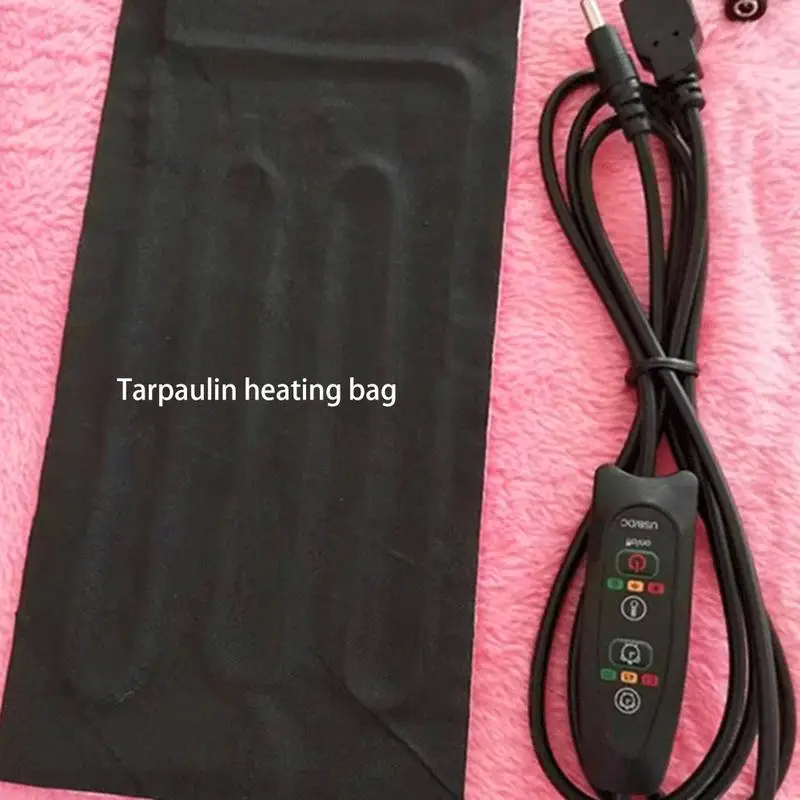 La Fibra de carbono Almohadilla de Carga USB el Vientre de la Cintura alfombra de Calentamiento Temperatura Ajustable de la Ropa Almohadillas de Calefacción Para el Cuello Y la Espalda Imagen 1