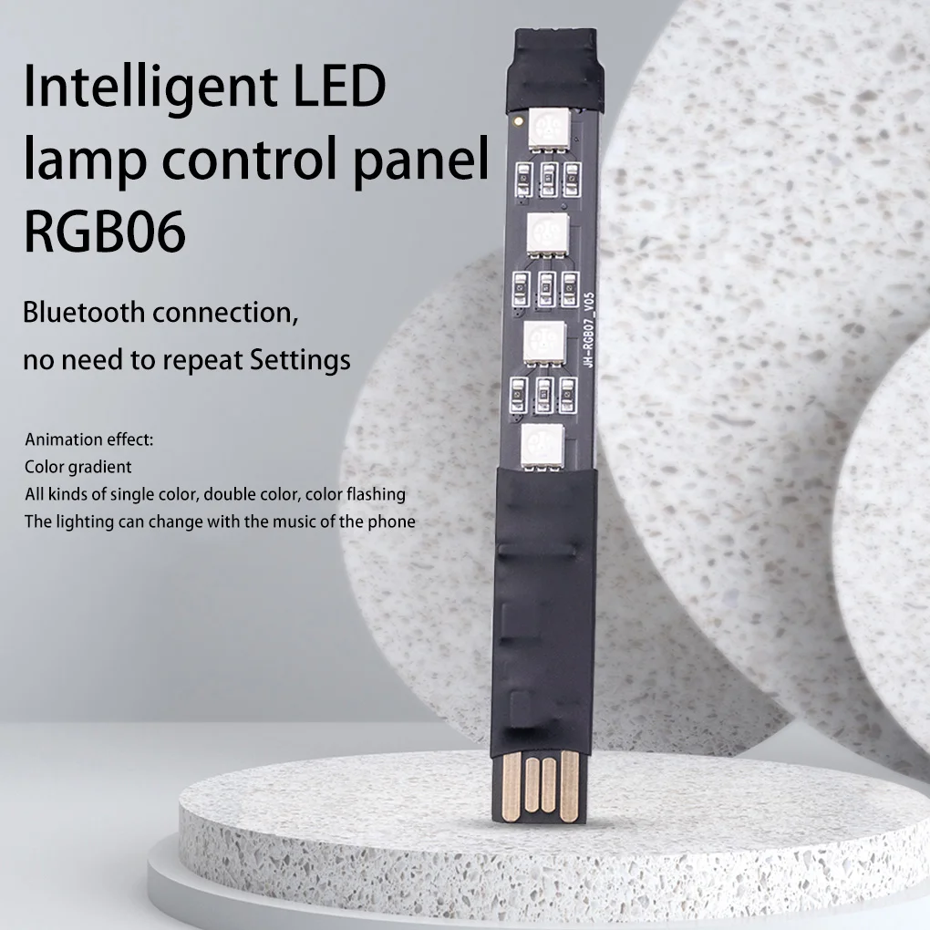 Luz de tira de la APLICACIÓN de Control Remoto con 4 pines del Puerto Colorido 50W compatible con Bluetooth Smart Telón de fondo de Controlador de LED Conjunto de 6 Imagen 1