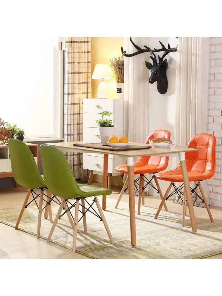 Moderno minimalista silla de comedor de casa restaurante silla computadora silla de madera maciza Nórdicos sillón sala de estar Imagen 1