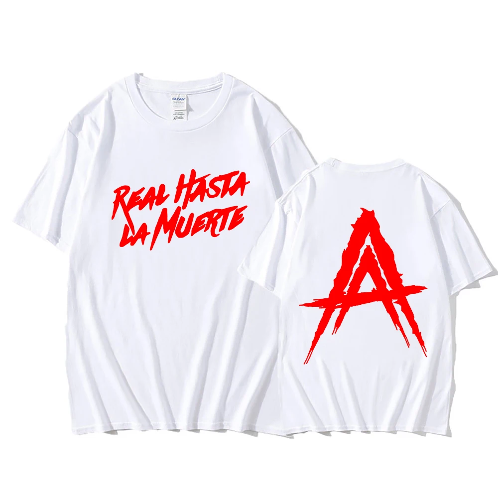 2023 Hip Hop de la Calle Anuel AA Real Hasta La Muerte Gráfico de Camisetas Para los Hombres/las Mujeres de los Hombres de Moda Rapero T-shirts de Algodón Suelta Ts Imagen 2