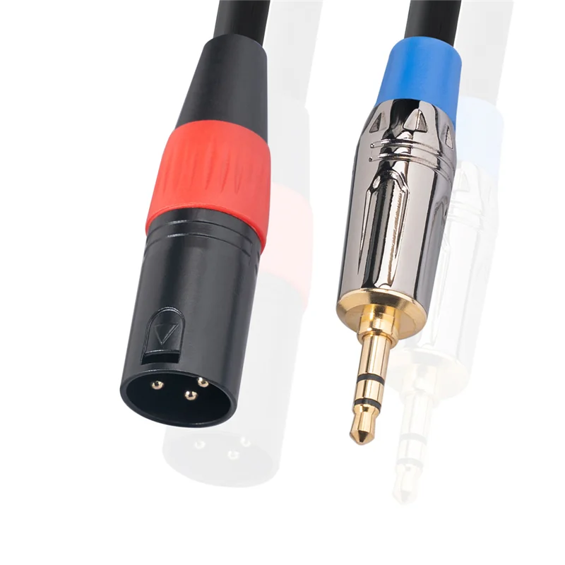 3-Pin XLR Plug 6.35 Mm Adaptador de Enchufe Macho Enchufe del Cable de Audio Estéreo Adaptador de Micrófono para Mezclador Amplificador de Altavoz Imagen 2