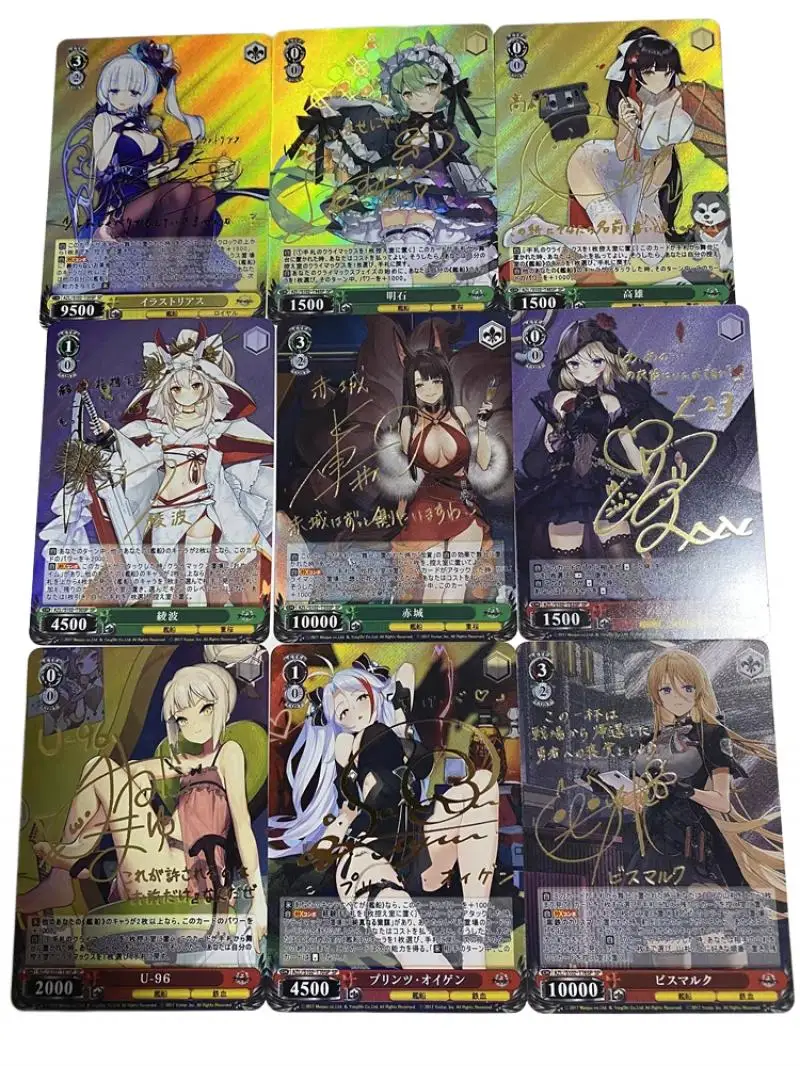 88*63mm de Anime Juego de Azur Carril WS La Firma de la Tarjeta Flash de Mikasa Akagi Kaga Amagi Taihou Coleccionables del Juego de Anime de la Tarjeta de Regalo de Juguetes Imagen 2