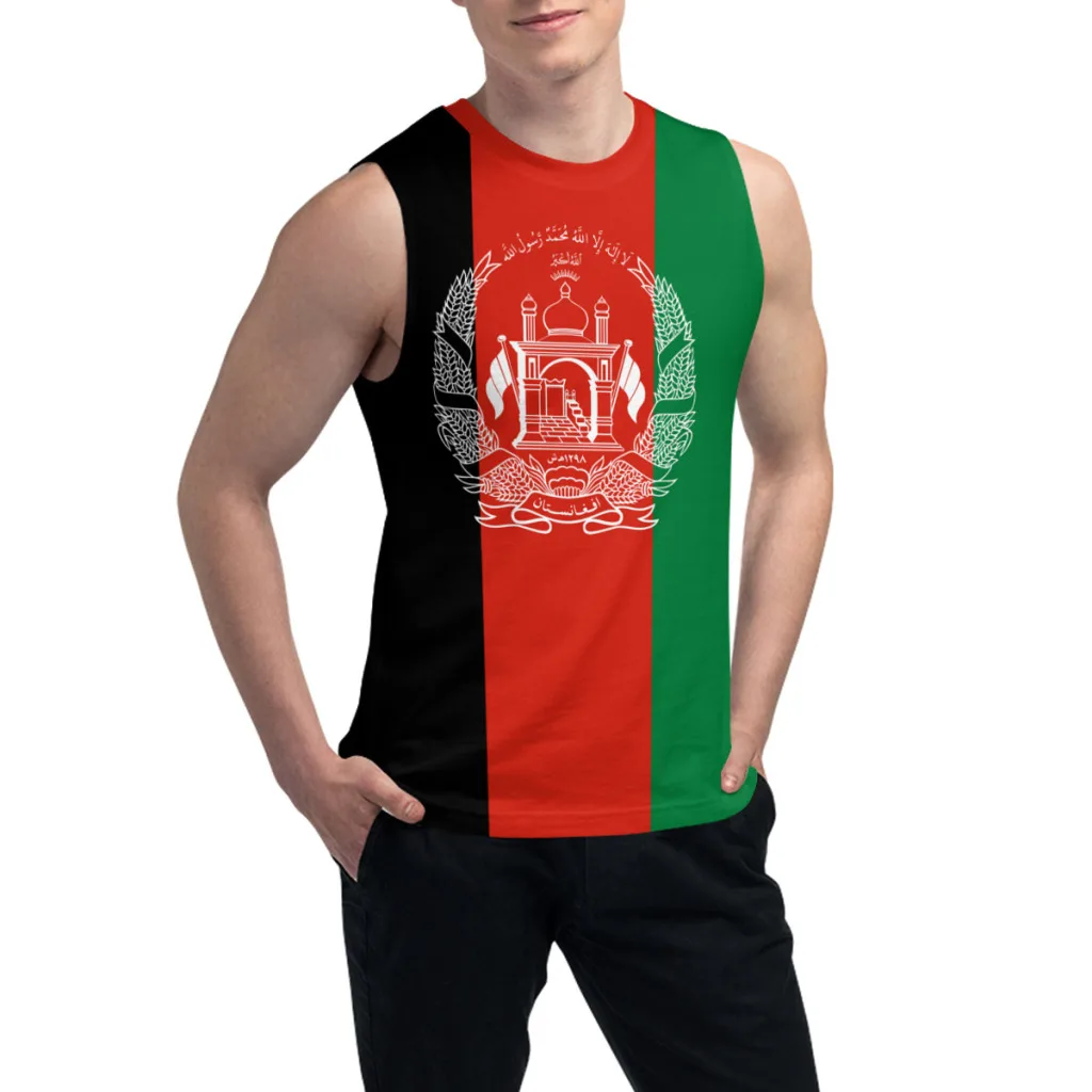 Camiseta sin mangas de Afganistán Bandera 3D para Hombres Camiseta de Niños Gimnasios Tapas del Tanque de la Aptitud de los Corredores de Entrenamiento de Baloncesto Chaleco Imagen 2