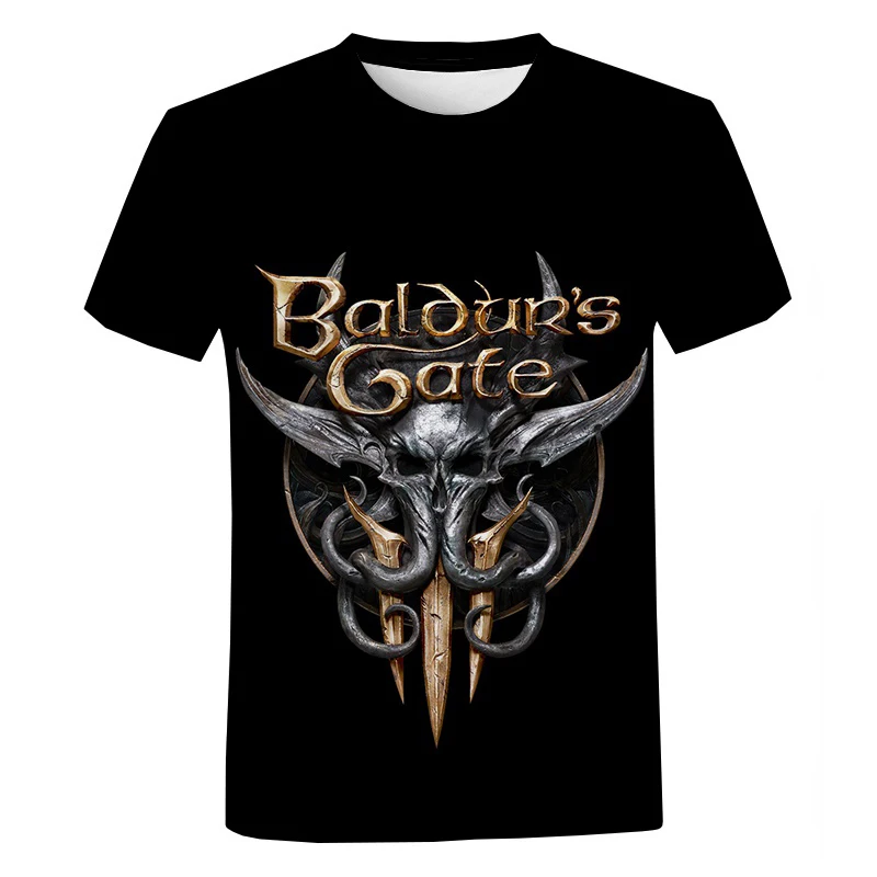 Camisetas Juego de Baldur Gate 3 Impresión en 3D de los Hombres de Verano Tees de la Calle O de Cuello de Manga Corta Camiseta de gran tamaño de las Mujeres Tops de niños Imagen 2