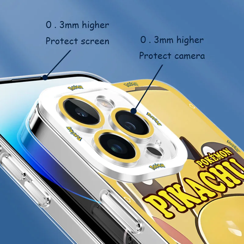 Dibujos animados Pokemen Caso para Xiaomi Redmi 12C 11A 10 10C 10X 9 9A 9C 9T 8 8 6 7 7A 6A 5A 5 Plus K20 K30 K30S K40 Pro Cubierta Transparente Imagen 2