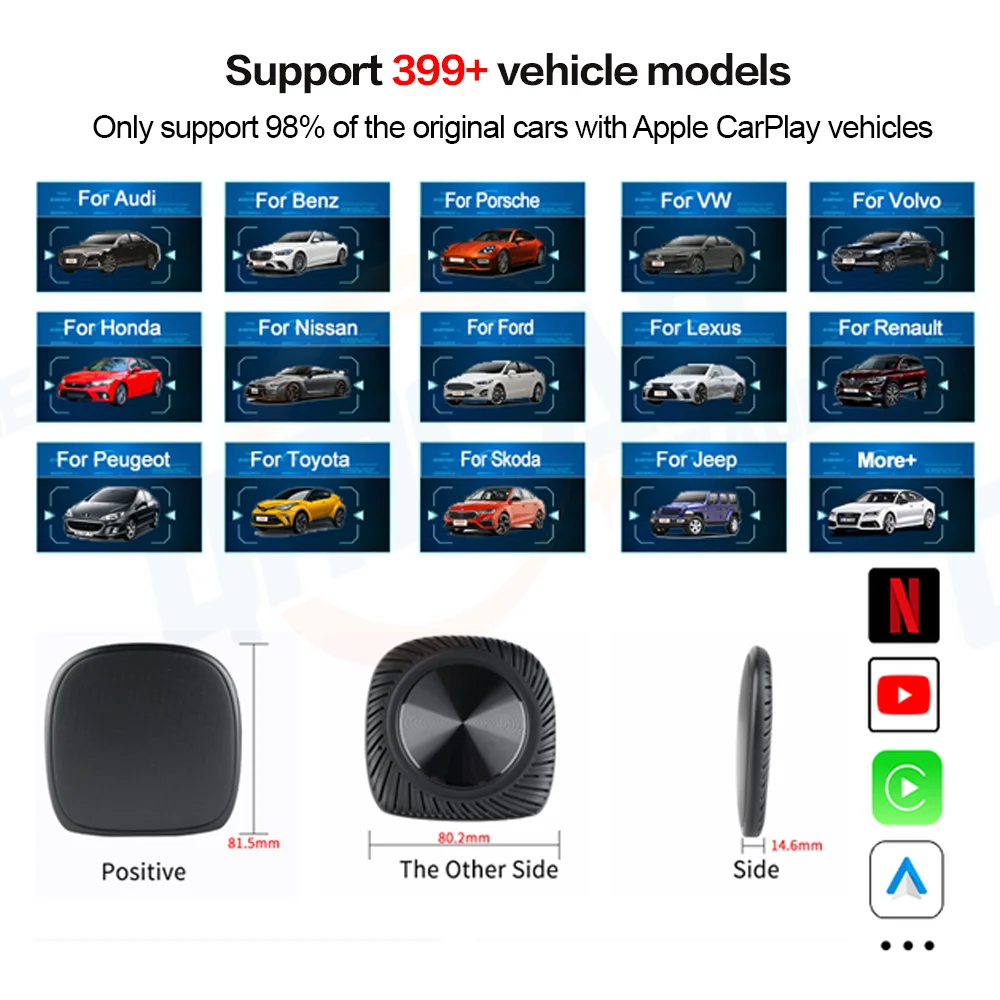 Inalámbrica CarPlay Android Auto Ai Cuadro de 9.0 Netflix Con Sistema Android, IOS 4G+64G Coche Cuadro de Android Para Kia Chery Volvo, Benz de GMC Imagen 2