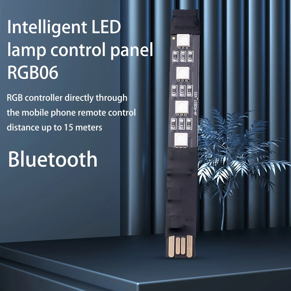 Luz de tira de la APLICACIÓN de Control Remoto con 4 pines del Puerto Colorido 50W compatible con Bluetooth Smart Telón de fondo de Controlador de LED Conjunto de 6 Imagen 2