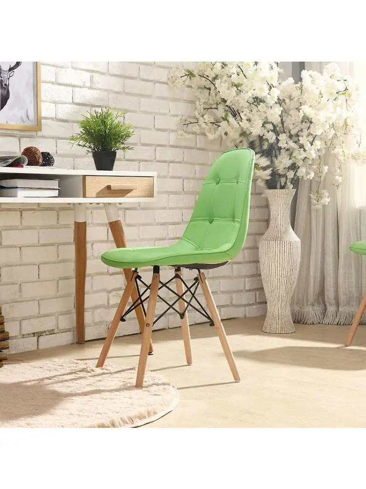 Moderno minimalista silla de comedor de casa restaurante silla computadora silla de madera maciza Nórdicos sillón sala de estar Imagen 2