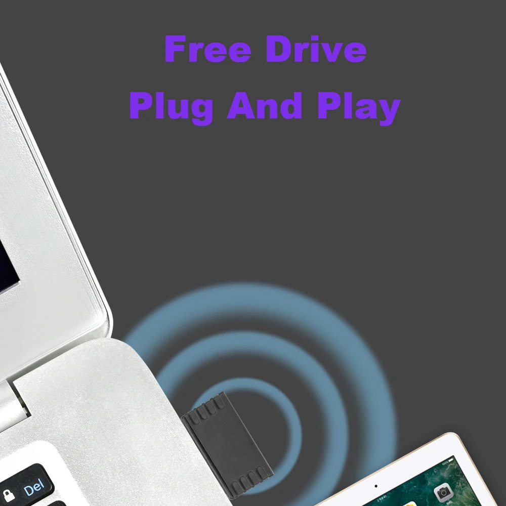 WIFI 6 USB Dongle Mini Tarjeta de Red de la Recepción de la Señal de la Unidad libre de 2.4 G Wi-Fi Adaptador de Plug and Play Para PC en el Escritorio de Windows 7 10 11 Imagen 2