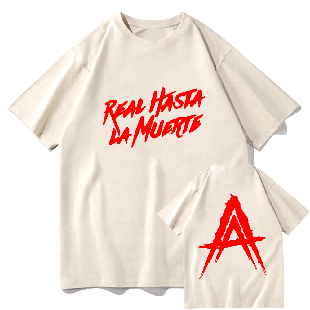 2023 Hip Hop de la Calle Anuel AA Real Hasta La Muerte Gráfico de Camisetas Para los Hombres/las Mujeres de los Hombres de Moda Rapero T-shirts de Algodón Suelta Ts Imagen 3
