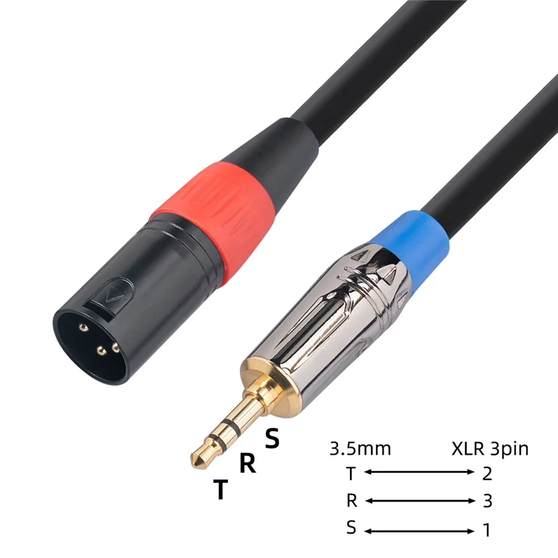 3-Pin XLR Plug 6.35 Mm Adaptador de Enchufe Macho Enchufe del Cable de Audio Estéreo Adaptador de Micrófono para Mezclador Amplificador de Altavoz Imagen 3