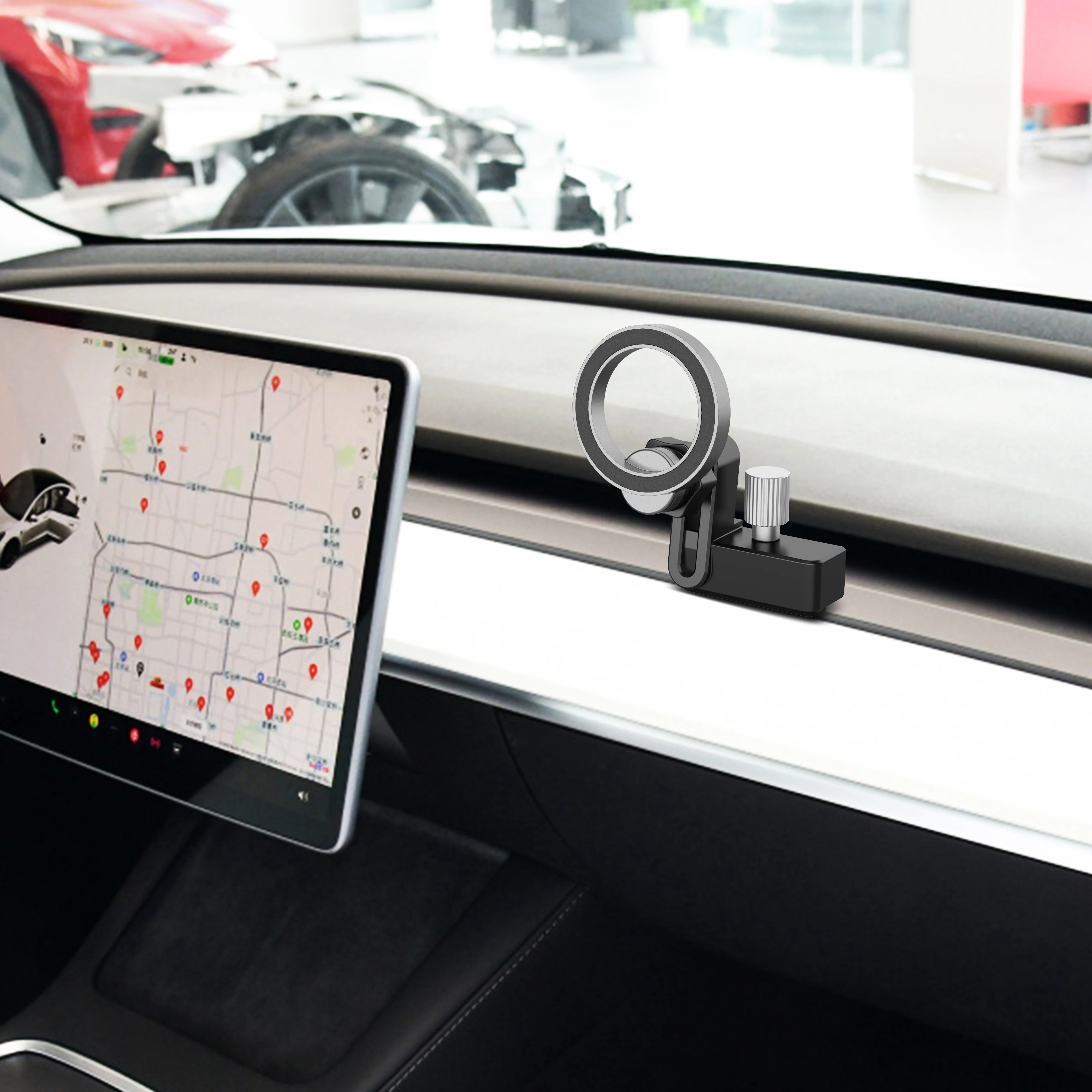 Teléfono móvil soporte para Coche soporte Magnético para el Tesla Model S Model3 Rotación de 360 Imagen 3