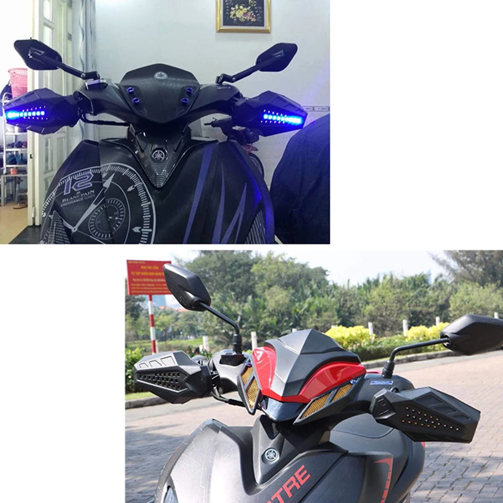 El Envío libre de la Motocicleta de las Manoplas de las Luces LED de la Mano de los Guardias Protector de Accesorios para Yamaha Vstar 650 1100 1300 Yfz450 Yz125 Xj6 Imagen 4