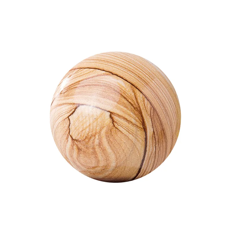 Grano de madera Natural de piedra de la esfera de cristal de la bola de madera petrificada de la bola de la manija de la mano de la bola de vivir en casa de decoración de la habitación de adornos Imagen 4