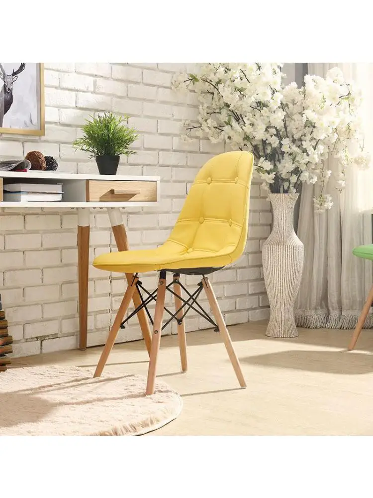 Moderno minimalista silla de comedor de casa restaurante silla computadora silla de madera maciza Nórdicos sillón sala de estar Imagen 4