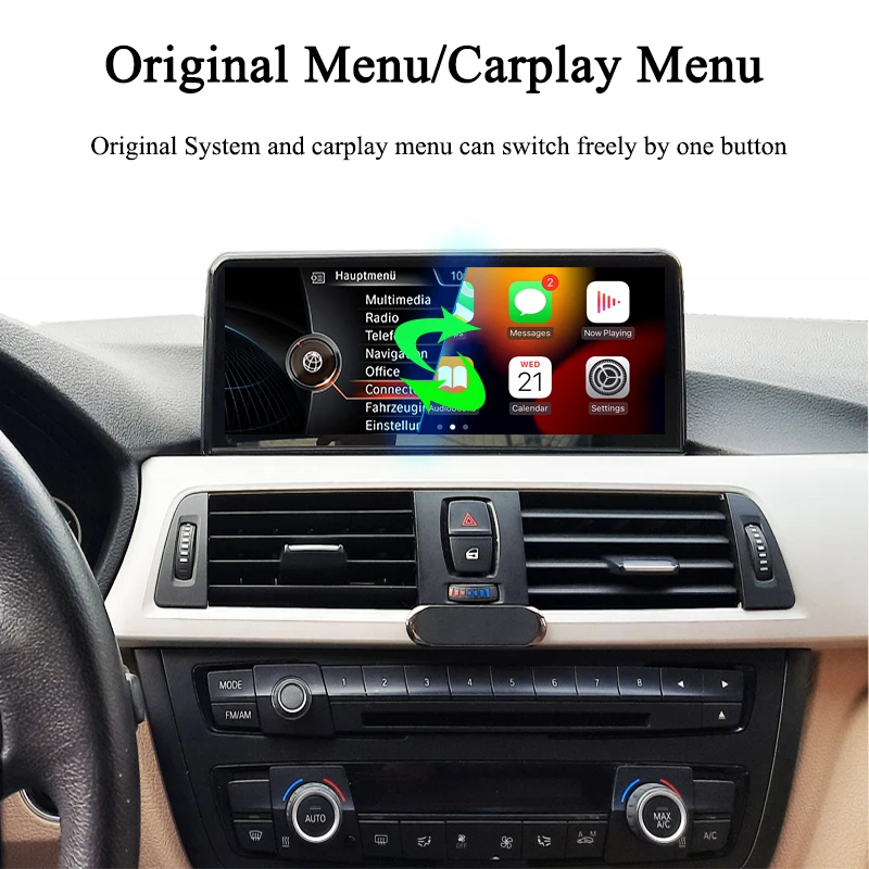 Radio de coche Para BMW Serie 5 F10 Inalámbrica Carplay Android Auto Multimedia del Coche de la Pantalla de GPS de Navegación Estéreo 10.25 2Din Imagen 4
