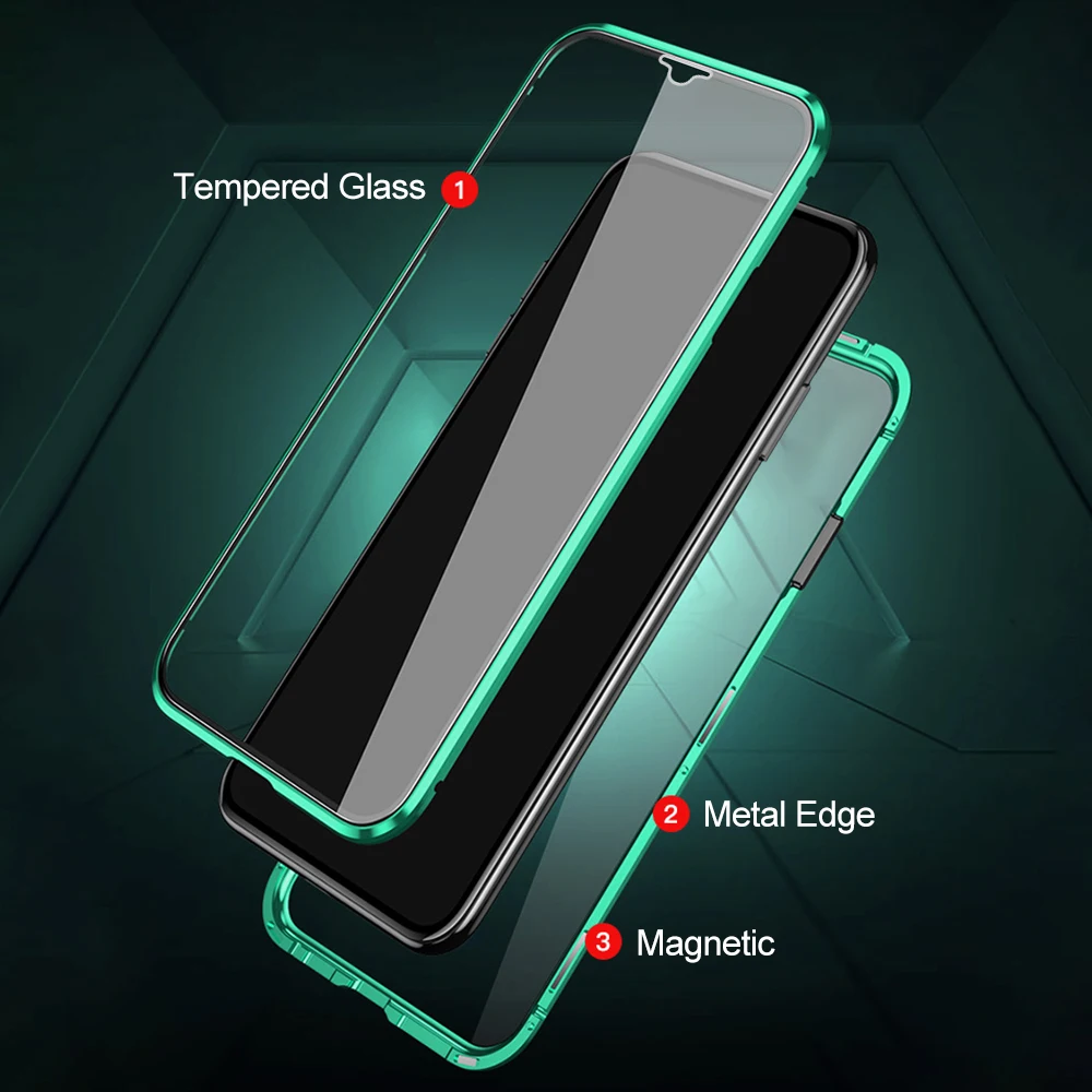 Doble cara de Cristal Magnético Flip Case Para Xiaomi Redmi Nota 12 Pro Plus 360° de Cobertura Completa de Proteger la Cubierta Note12 Pro+ Note12Pro 5G Imagen 5