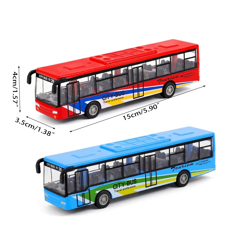 Exquisito de Alta Calidad con el Autobús Tire hacia Atrás de la Función de Simular Modelos de Autobuses de más de 3 Años de Edad, los Niños los Niños y las Niñas Imagen 5