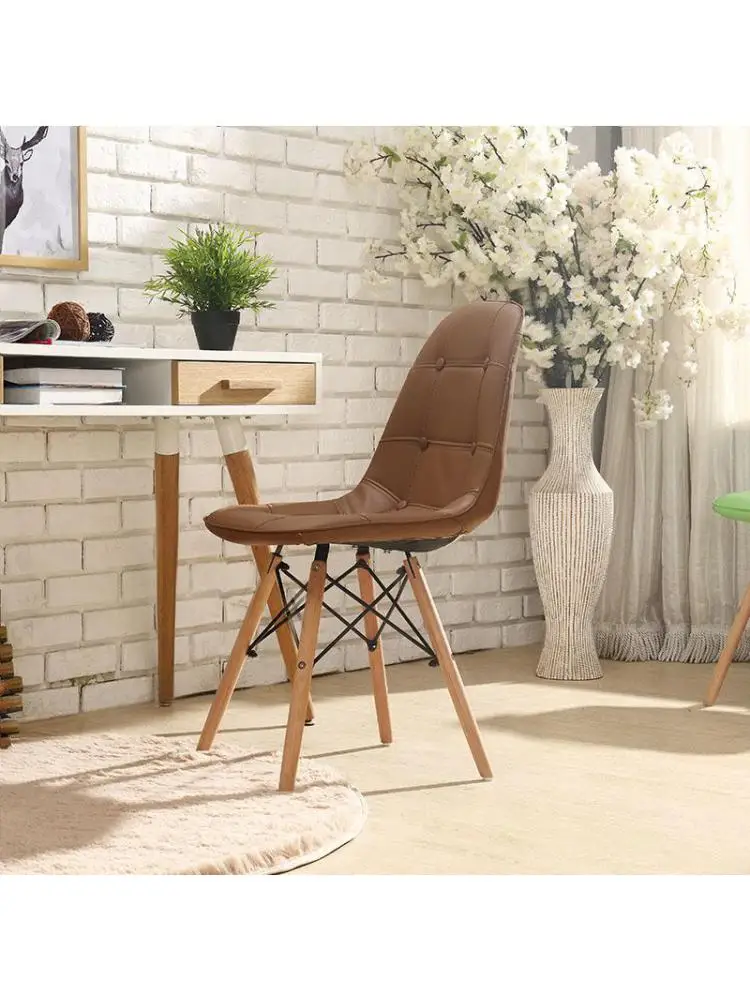 Moderno minimalista silla de comedor de casa restaurante silla computadora silla de madera maciza Nórdicos sillón sala de estar Imagen 5