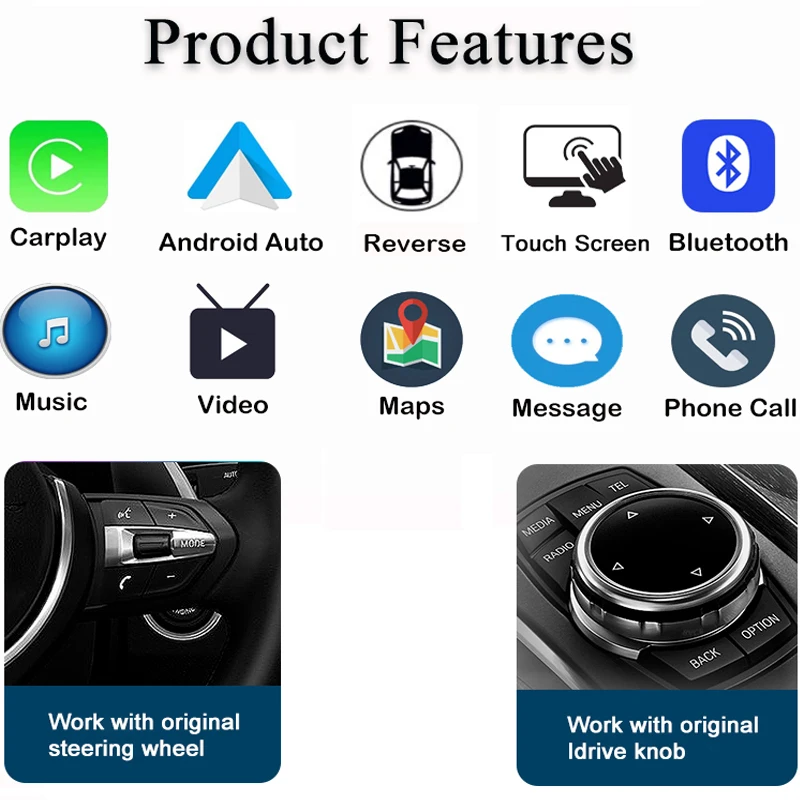 Radio de coche Para BMW Serie 5 F10 Inalámbrica Carplay Android Auto Multimedia del Coche de la Pantalla de GPS de Navegación Estéreo 10.25 2Din Imagen 5